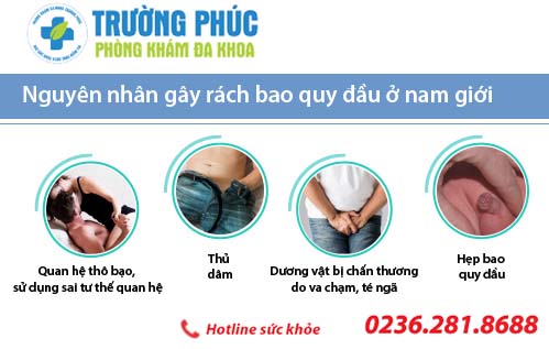 Bị rách bao quy đầu ở nam giới